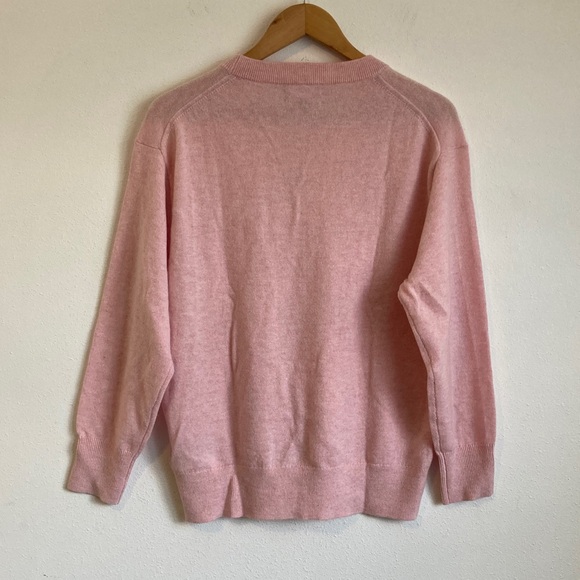 J. Crew Women's Cashmere relaxed crewneck sweater‎ Hthr Blossom XS - Picture 5 of 6